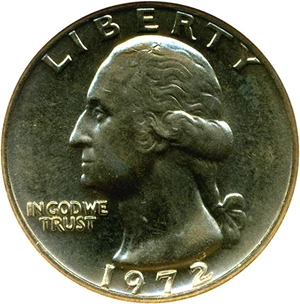 image for: 1972 25c ANACS MS65