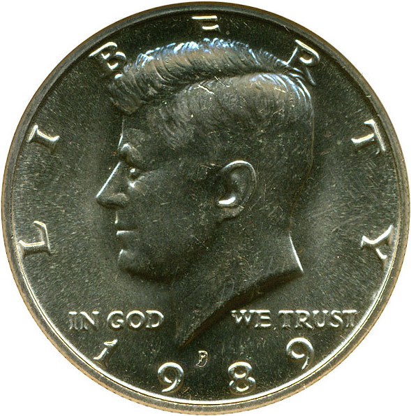 image for: 1989-P 50c ANACS MS65