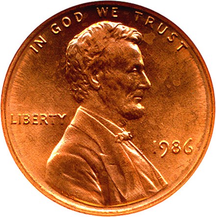 image for: 1986 1c ANACS MS67 RD