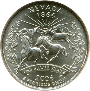 image for: 2006-D SMS Nevada 25c NGC MS67