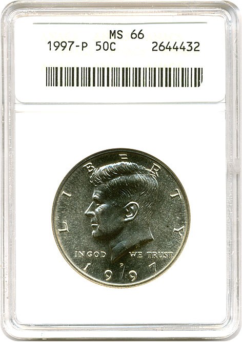 image for: 1997-P 50c ANACS MS66