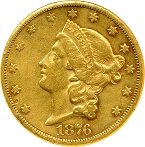 image for: 1876-CC $20 NGC XF40