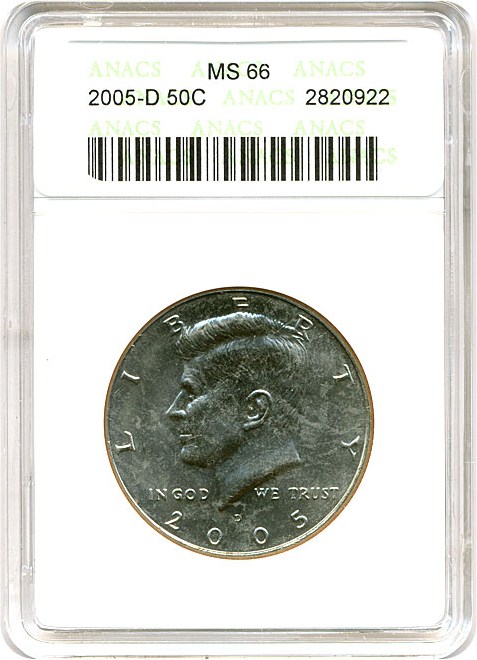image for: 2005-D 50c ANACS MS66