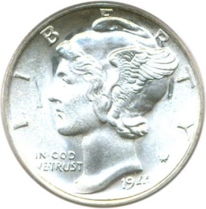 image for: 1943-S 10c PCGS MS66 FB