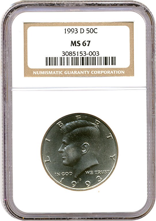 image for: 1993-D 50c NGC MS67