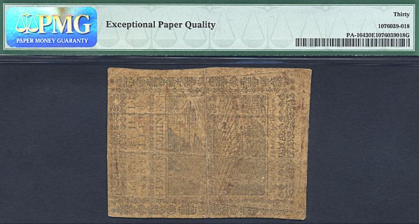 image for: Pennsylvania: Fr.PA164 1773 2 Shillings October 1 PMG VF30 EPQ  [21268]