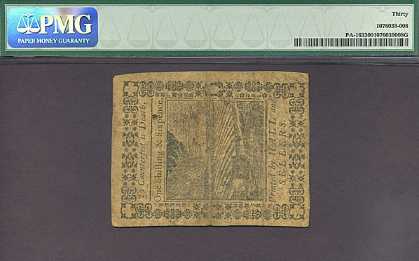 image for: Pennsylvania: Fr.PA163 1773 18d 1-Oct PMG VF30  [23579]