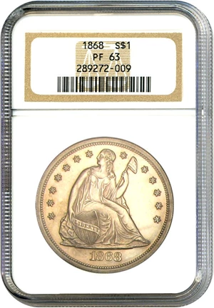 image for: 1868 $1 NGC Proof 63