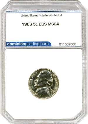 image for: 1966 5c DGS MS64