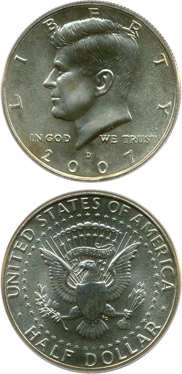 image for: 2007-D 50c ANACS MS66