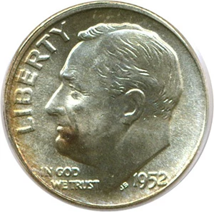 image for: 1952 10c PCGS MS66