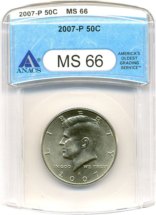 image for: 2007-P 50c ANACS MS66