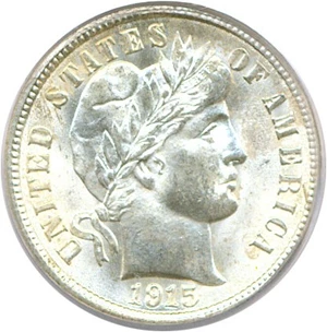 image for: 1915 10c PCGS MS65