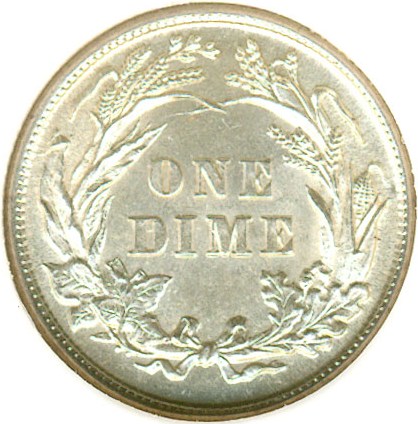 image for: 1893/2 10c DGS AU58