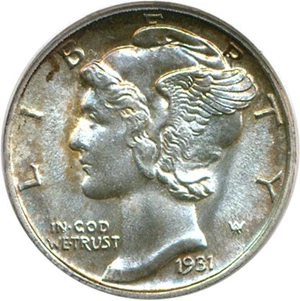 image for: 1931-S 10c PCGS MS64