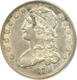 image for: 1836 25c PCGS AU53