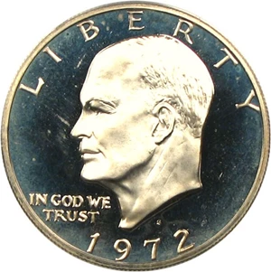 image for: 1972-S Silver $1 ANACS Proof 65 DCameo