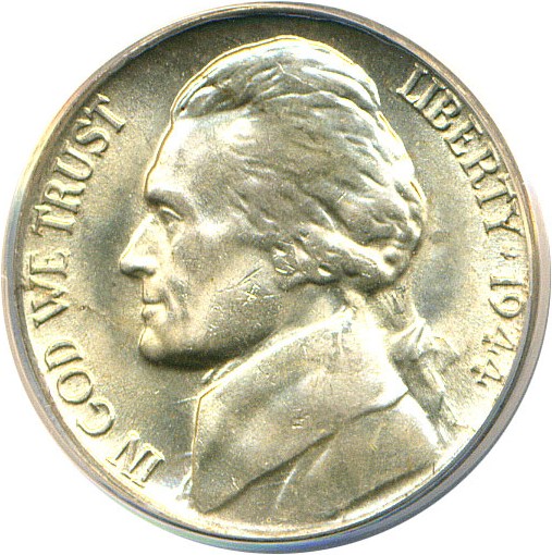 image for: 1944-P 5c ANACS MS64