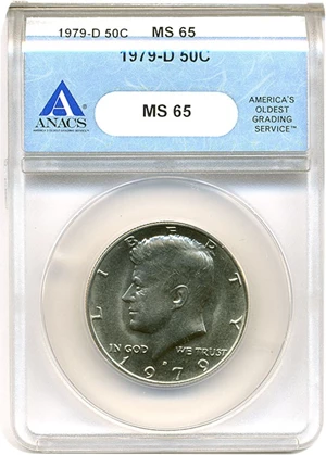 image for: 1979-D 50c ANACS MS65