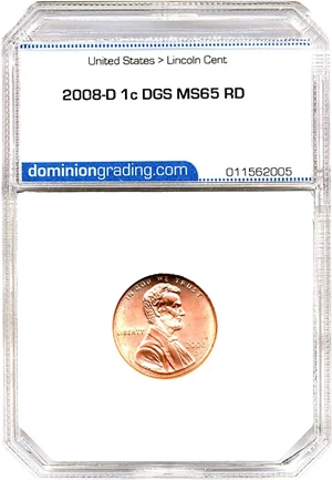 image for: 2008-D 1c DGS MS65 RD