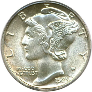 image for: 1929-S 10c PCGS MS64 FB
