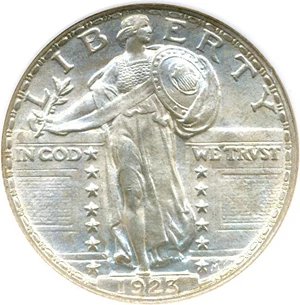 image for: 1923 25c NGC/CAC MS67