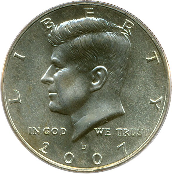 image for: 2007-D 50c ANACS MS66