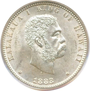 image for: 1883 Hawaii 25c PCGS MS64