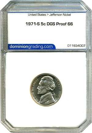 image for: 1971-S 5c DGS Proof 66