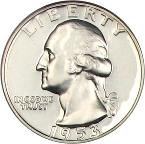 image for: 1953 25c NGC Proof 65 Cameo