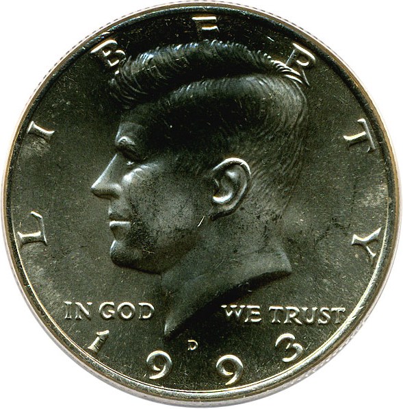 image for: 1993-D 50c ANACS MS65