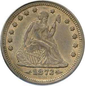 image for: 1873-S 25c PCGS XF40 (Arrows)