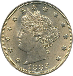 image for: 1888 5c PCGS/CAC MS63 OGH
