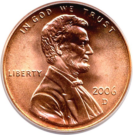 image for: 2006-D 1c ANACS MS66 RD