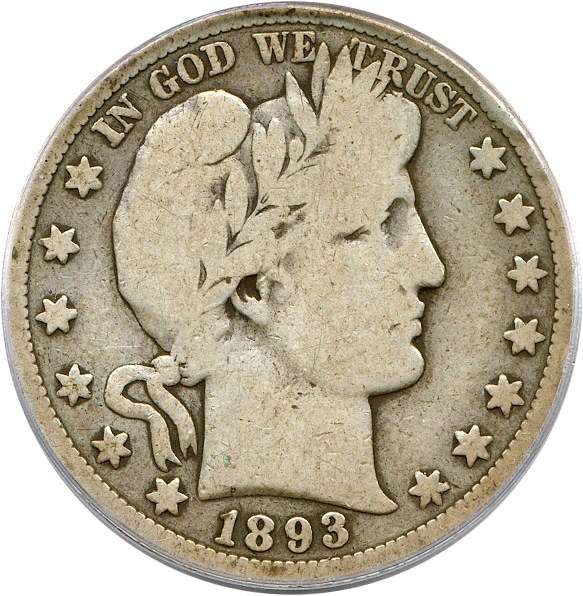 image for: 1893-S 50c PCGS Good-4