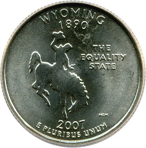image for: 2007-D Wyoming 25c ANACS MS68 (Satin Finish)