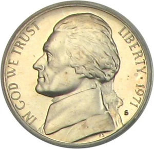 image for: 1971-S 5c ANACS Proof 65 Cameo
