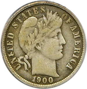image for: 1900-O 10c PCGS VF25
