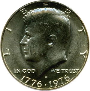 image for: 1976-D Clad 50c ANACS MS64