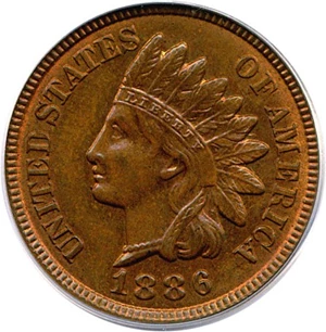 image for: 1886 Type 2 1c PCGS/CAC MS64 RB