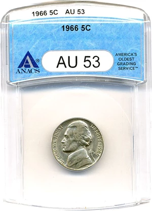 image for: 1966 5c ANACS AU53