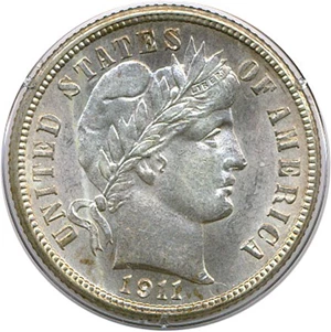 image for: 1911-S 10c PCGS MS63 OGH