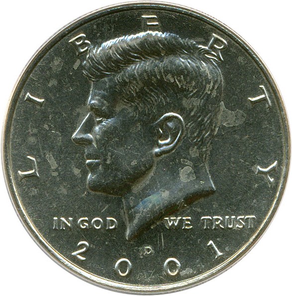 image for: 2001-D 50c ANACS MS63