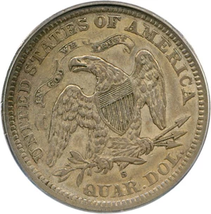 image for: 1873-S 25c PCGS XF40 (Arrows)