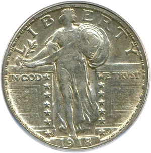 image for: 1918/7-S 25c PCGS AU53