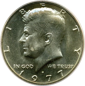 image for: 1977-D 50c ANACS MS64