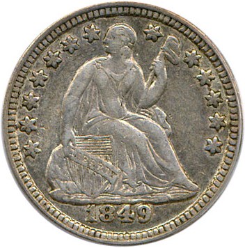 image for: 1849/6 H10c PCGS XF45