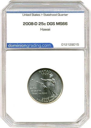 image for: 2008-D 25c Hawaii DGS MS66