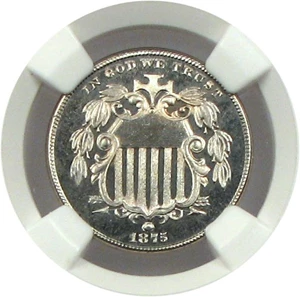 image for: 1875 5c NGC/CAC Proof 65