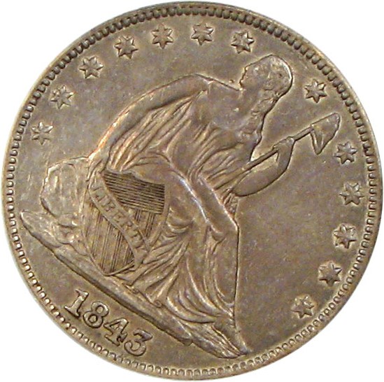 image for: 1843 50c PCGS XF45